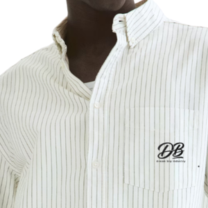 Chemise Oxford boutonnée à manches longues pour homme, coupe classique, style décontracté chic, uniforme d'entreprise, fabrication sur mesure en gros - Product Image 3
