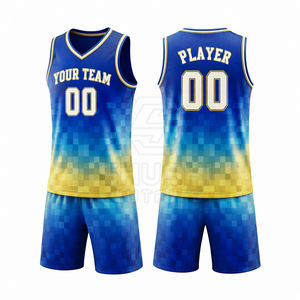 Uniforme de basket-ball sportif de qualité supérieure, respirant, durable, anti-humidité, séchage rapide, pour entraînement et matchs d'équipe, grandes tailles - Product Image 1