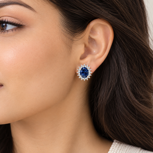 Boucles d'oreilles personnalisées en or massif 14K 9K 10K 18K avec pierres précieuses de laboratoire 6 carats certifiées IGI, bijoux fins éthiques, MOQ 3 pièces 10 pièces RJC OEM ODM EA502229 - Product Image 2