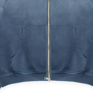 Sudadera con capucha y cremallera para hombre, estilo acid wash, 100% algodón, felpa francesa, con bolsillo, estilo casual urbano - Product Image 5