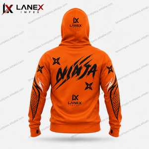 เสื้อฮู้ดดี้แบบมีซิปคู่ สไตล์นินจา สำหรับผู้ชาย ขายส่ง รับผลิตตามสั่ง เสื้อผ้าสตรีทแวร์ เสื้อฮู้ดดี้แบบสวมหัว เสื้อผ้ากีฬา เสื้อผ้าฤดูหนาว - Product Image 3