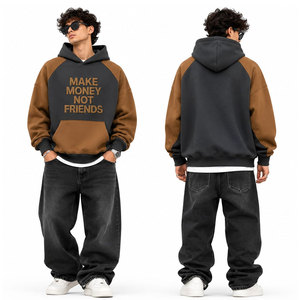 Sudadera con Capucha Retro Gótica para Hombre, Corte Regular, 100% Algodón, Forro Polar de Invierno, con Parches en Relieve, Estilo Urbano - Product Image 2