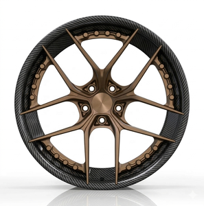 ล้อคาร์บอนไฟเบอร์ฟอร์จแบบแห้ง 2 ชิ้น รุ่นใหม่ น้ำหนักเบา ผลิตตามสั่ง คาร์บอนไฟเบอร์แท้ ดีไซน์แบบ Solid Barrel สีบรอนซ์เว้า - Product Image 2