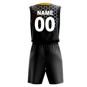 Uniforme de Baloncesto Transpirable y Duradero de Talla Grande al por Mayor de Fábrica, Uniforme de Entrenamiento Personalizable con Nombre de Equipo, 100% Poliéster - Product Image 4