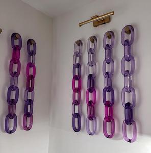 Adorno de Pared de Eslabones de Cadena Hechos a Mano de Resina Transparente Colorida Ecológica de Gran Tamaño y Personalizados - Product Image 1