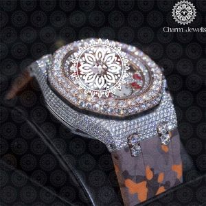 Charm_Jewells Women's Luxury Stainless Steel <b>Watch</b> 38mm Round Case Analog Quartz Sapphire Crystal Dial Leather Band Buckle Clasp - Product Image 1