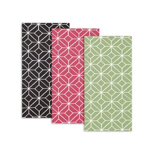 Serviettes de cuisine noires et blanches d'Inde, design imprimé, sans azo, à prix abordable, en promotion. - Product Image 6