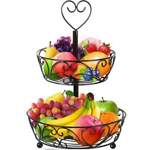 <b>Black</b> And Gold Coated Metal Wave Fruit <b>Basket</b> Openwork <b>Storage</b> Fruit Bowl Best Designer Handcrafted Fruit <b>Basket</b> Custom Size - Product Image 2