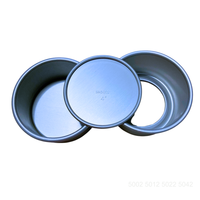 Petit moule à gâteau rond de 4 pouces de profondeur, fond amovible, en alliage d'aluminium