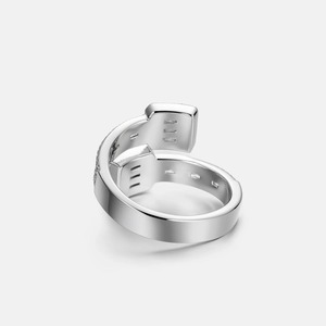 แหวนฮิปฮอปหรูหราคุณภาพสูงประดับเพชรโมอิสซาไนต์แบบคลัสเตอร์  สำหรับทั้งชายและหญิง เงินแท้ 925  แหวนฮิปฮอปโมอิสซาไนต์เงินสเตอร์ลิง - Product Image 3