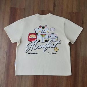 เสื้อยืดโอเวอร์ไซส์ยูนิเซ็กซ์ OEM ODM DUC PHAT ผ้าฝ้าย 100% พิมพ์ลายซิลค์สกรีน ปักลาย 3 มิติ เป็นมิตรกับสิ่งแวดล้อม ระบายอากาศได้ดี ผ้าลายวาฟเฟิล - Product Image 5
