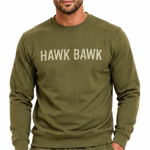 Custom <b>Men</b> Sweatshirt <b>Shorts</b> Set Crew Neck Sweatshirt Soft Fabric Casual <b>Lounge</b> Wear Printed Letter Design French Terry Fabric - Product Image 4