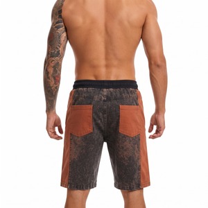 Men's Acid Wash <b>Fleece</b> <b>Shorts</b> Casual Relaxed Fit Drawstring Gym Workout Running <b>Shorts</b> Vintage Washed Style with OEM ODM - Product Image 4