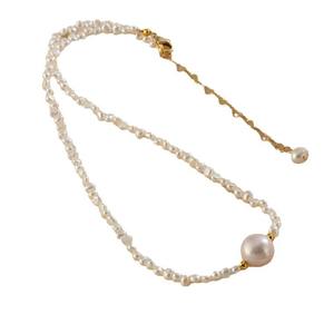 Collar de Perlas Naturales Exquisito con Cadena de Clavícula Estilo Barroco de Alta Gama para Mujer, con un Toque de Lujo Ligero, Estilo Irregular y Personalidad Única - Product Image 5