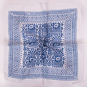 Foulard carré en popeline de coton imprimé au bloc, écologique, ethnique, tendance, multifonctionnel, fait main, pour les voyages quatre saisons - Product Image 4