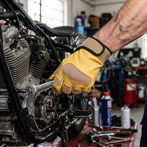Gants de travail en cuir de vachette renforcé de qualité supérieure, protection des mains pour la sécurité industrielle, construction certifiée CE - Product Image 5