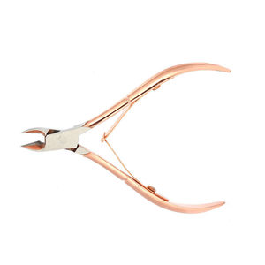 Pince à cuticules professionnelle en acier inoxydable, lame courbée, ouverture large, manche au design personnalisé de luxe, pour manucure des doigts - Product Image 5