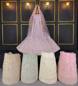 Lehenga choli best-seller avec de riches broderies de mariée et une touche légère de style chartreuse pour les fêtes et les occasions spéciales - Product Image 1