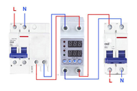 Relais OUPA AVP monophasé CA 12~230V super stable, réglable 40/63/80A, protection contre les sous-tensions, LED 50Hz PC