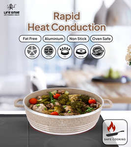 <b>Non</b> <b>Stick</b> Casserole <b>Pot</b> with Multi Layer <b>Non</b> <b>Stick</b> Granite Coating - Product Image 6