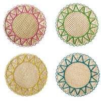 Meilleur Choix 2026 Sets de Table en Corde de Papier pour Décoration de Table de Noël, Sets de Table Ronds Personnalisables, Variété de Couleurs