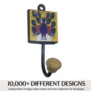 Ganchos de Pared de Cerámica Vintage con Diseño Desmontable, Ajustables y Ecológicos, Resistentes al Agua, para Almacenamiento de Ropa - Product Image 4