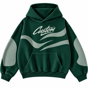 Sudadera con Capucha Unisex, Personalizada, 100% Algodón, Felpa, Talla Grande, con Bolsillo Frontal, Estampado Gráfico de Letras Azules, Manga Larga - Product Image 3