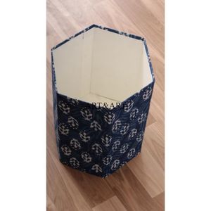 Décoration DIY pour la maison et le bureau : poubelle en tissu 100% coton et poubelle en carton imprimé floral artisanal - Product Image 6