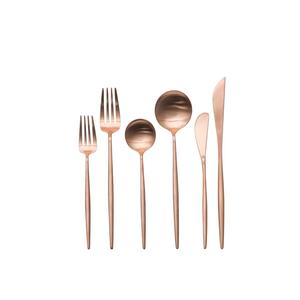 Modern Cutlery Set Luxury White Stainless Steel Gold Plated Flatware Gold Brass Wedding Hotel Tableware Dinner Set Low Price - Product Image 3