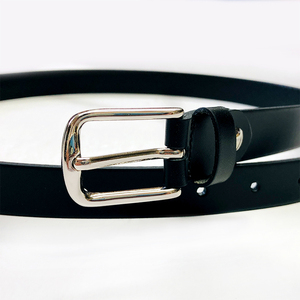 Cinturón de Cuero Genuino Italiano Hecho en Corea, Ancho 23mm, Largo 105cm, Negro/Marrón, Grosor 3mm, Sistema de Correa Reemplazable HN12 - Product Image 3