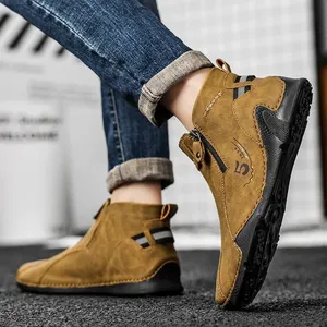 Baskets décontractées pour hommes, chaussures d'extérieur antidérapantes, bottines montantes de haute qualité, baskets plates pour hommes, chaussures courtes pour hommes - Product Image 5