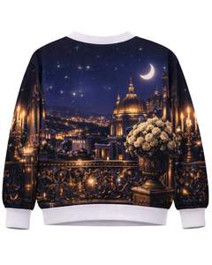 Sudadera con Estampado 3D Personalizada del Fabricante, Diseño Navy Gold Palace Night, Sudadera Casual con Cuello Redondo para Hombre, Top Sublimado Personalizado de Estilo Urbano - Product Image 2