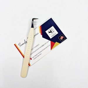 Somofy Enterprises Custom Logo 90 Degree Slim Boot Shape Japanese Solid Stainless Steel Fine Durable 10mm Length Volume Tweezers - Product Image 2