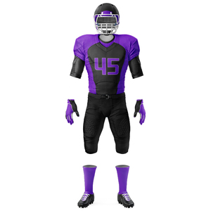 Custom <b>White</b> Red American Football Uniform Set Number 22 Breathable Polyester <b>Men</b> Adult Protective Gear Helmet Gloves <b>Socks</b> - Product Image 4