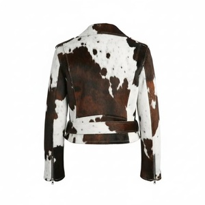 Chaqueta de Pelo de Vaca de Alta Calidad al por Mayor, Chaqueta de Cuero con Estampado de Vaca Personalizada para Mujer - Product Image 2