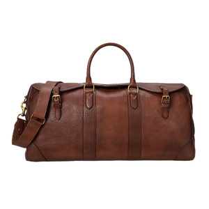 <b>Leather</b> Weekender <b>Bag</b> Travel Holdall Large <b>Overnight</b> Carryall with Durable Construction Multiple Pockets and Detachable Strap - Product Image 5