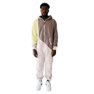 Combinaison de nuit pour homme en polaire respirante de haute qualité, avec logo personnalisé sur le devant, vente en gros - Product Image 1