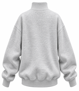 Sweat-shirt personnalisé pour femme, col roulé, coupe oversize, hiver, 100% coton molletonné, manches longues, logo frontal, vente en gros - Product Image 4