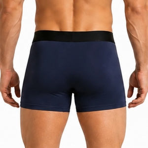 Men's <b>Boxer</b> Briefs Soft Stretch Mid-Rise Solid Breathable Knitted Quick Dry <b>Custom</b> Fit Athletic Underwear Performance - Product Image 2