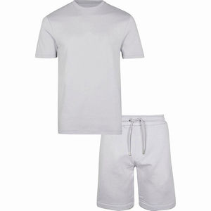 Ensemble de chemises décontractées unisexes personnalisées de haute qualité, deux pièces, manches courtes, imprimé uni, 100% coton, léger, streetwear d'été, plage - Product Image 6