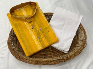 Designer <b>Mens</b> Ethnic And Traditional Cotton <b>Kurta</b> With Cotton Payjama Fully Stitched Ready To Wear Set - Product Image 5