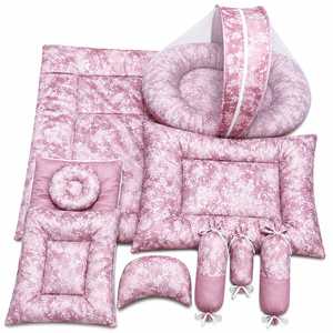 Baby <b>Bedding</b> Set <b>Quilted</b> Cushion Collection Removable Washable 100% Polyester Hollow Fiber Filled Nursery Sleep Support - Product Image 3