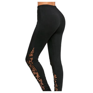 Women's Black High Elastic Waist Full Length Leggings UV Protection Breathable Stretchy Sexy Style All Seasons Wear - Product Image 4