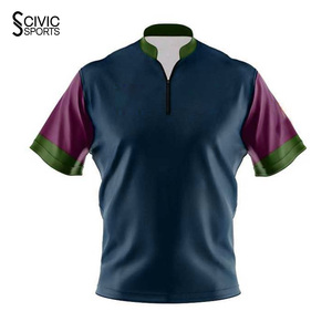 Diseña Tu Propia Camiseta de Boliche Sublimada, Camiseta Polo de Boliche Blanca con Cierre, de Poliéster de Alta Calidad, Estilo Vintage para Hombre - Product Image 3