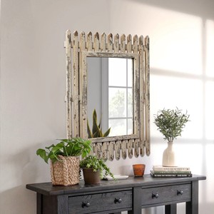 Shabby Chic MDF <b>Wall</b> <b>Mirror</b> Distressed Finish Living Room Decor - Product Image 1
