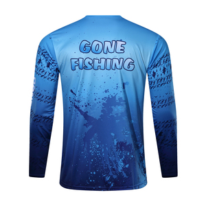 Camisas de Pesca de Manga Larga para Hombre con Logotipo Personalizado, Nuevo Estilo, Ropa de Pesca de Poliéster para Adultos, Más Vendidas - Product Image 3