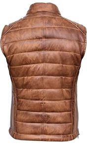 Men's Polyester/Cotton Breathable Quick Dry Zipper V-<b>neck</b> Knitted Vest Casual Winter Outer Wear Brown OEM Service - Product Image 3