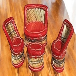 Ecowoodies - Juego de Sillas Infantiles de Ratán Rojo Hechas a Mano, Modernas, para Interiores y Exteriores, Otomana Reclinable, Muebles para Sesiones de Fotos en la Habitación de los Niños - Product Image 4