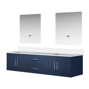 Blu navy 80 pollici. L X 22 Pollici Mobile bagno doppio D con piano in quarzo bianco e 30 pollici di profondità Specchi LED per Mobili da Bagno - Product Image 4