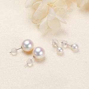 Pendientes Clásicos de Perlas de Agua Dulce Redondas de 14K con Luz Intensa, Mini Perlas de Zhuji con Temperamento, Mini Perlas Clásicas - Product Image 2